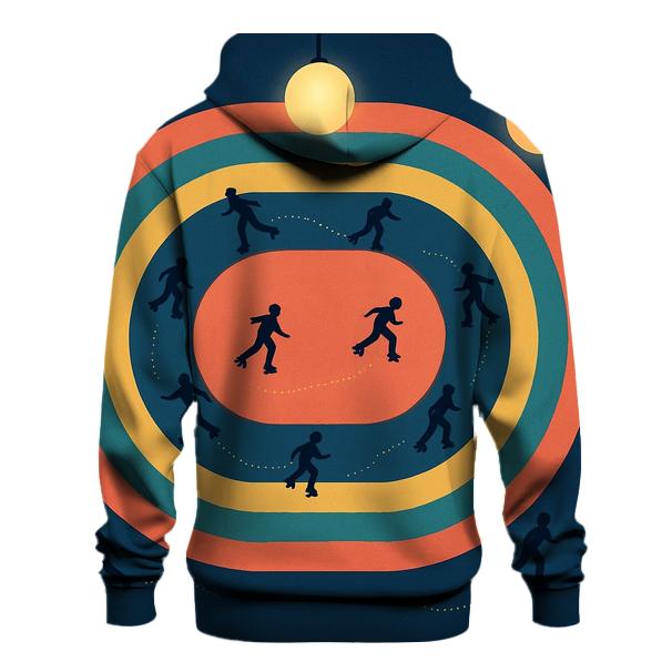 Retro Roller Rink Night designer hoodies