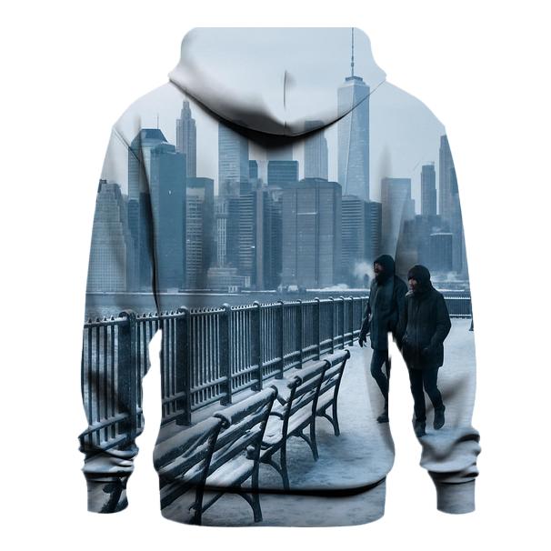 Brooklyn Heights Winter Promenade View zip-up hoodies