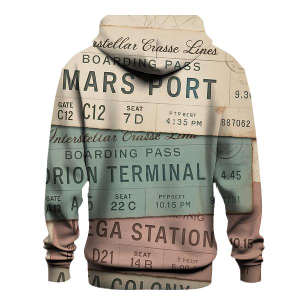 Retro Starliner Boarding Pass Collage hoodie trends