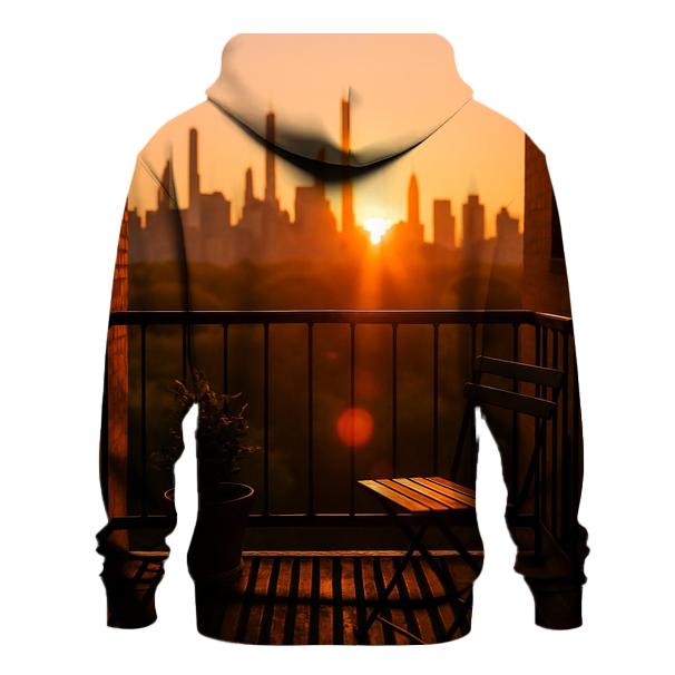 Harlem Fire Escape Sunset Skyline Slice lightweight hoodies