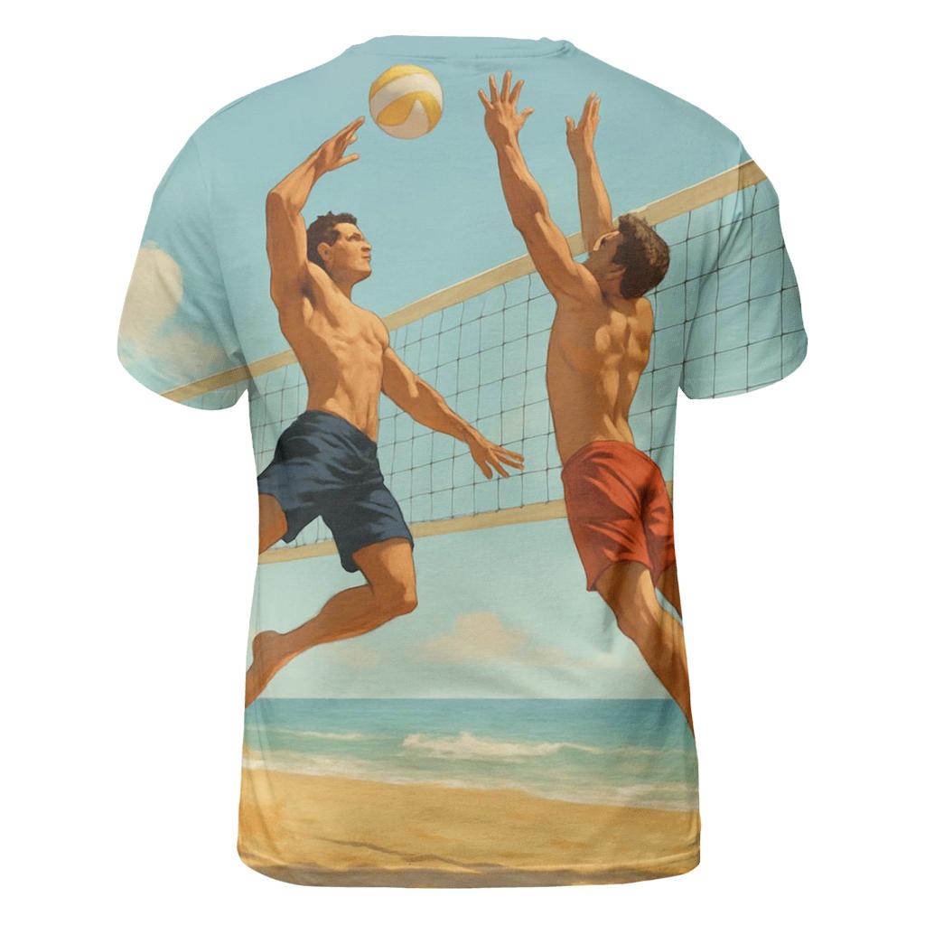 Golden Sand Beach Volleyball Rally statement graphic shirts