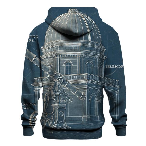 Old Observatory Blueprint Diagram custom hoodies