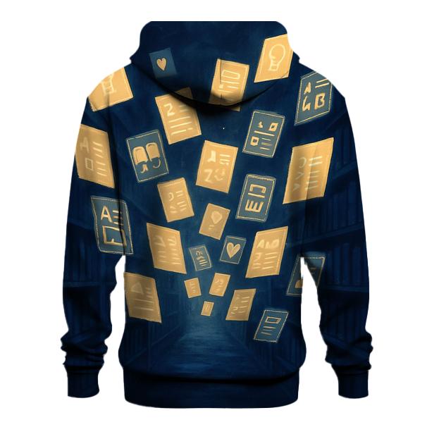 Midnight Library Of Floating Pages lightweight hoodies