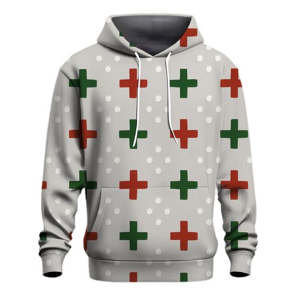 Nordic Snow Knit Grid lightweight hoodies