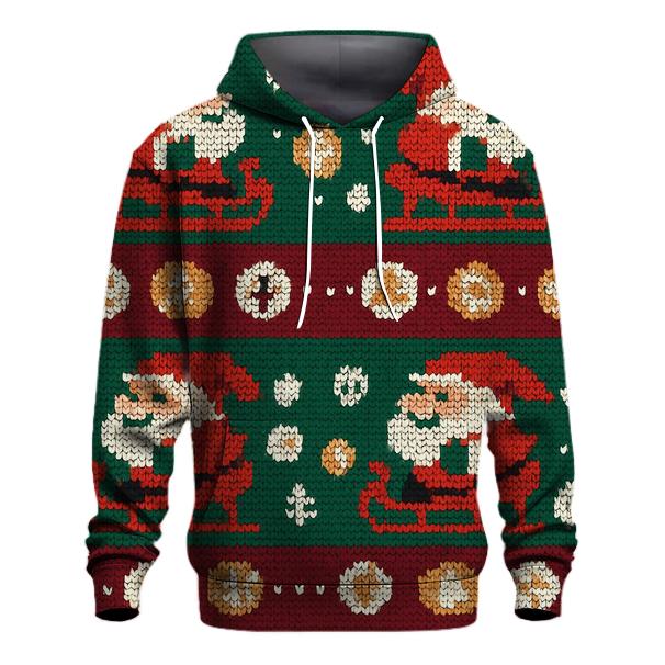Santa Sleigh Bubble Trail Design lightweight hoodies