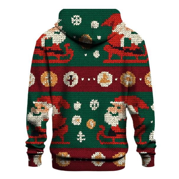 Santa Sleigh Bubble Trail Design lightweight hoodies
