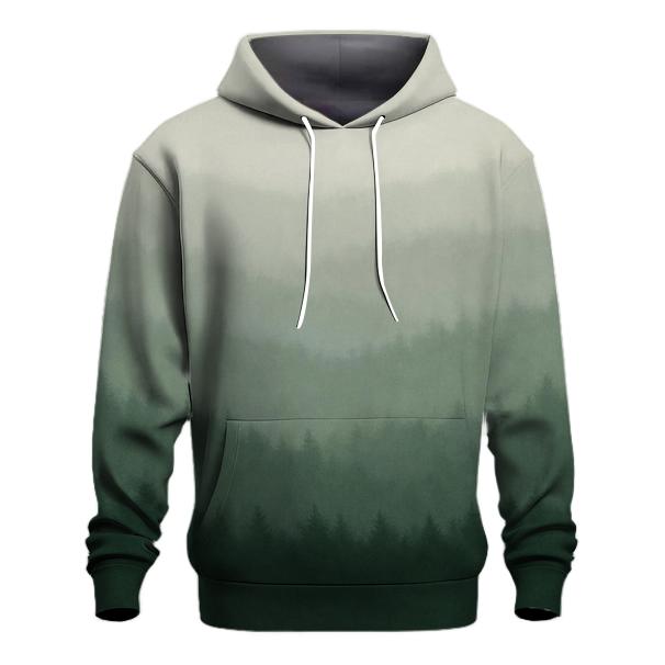 Fogbound Forest Gradient zip-up hoodies