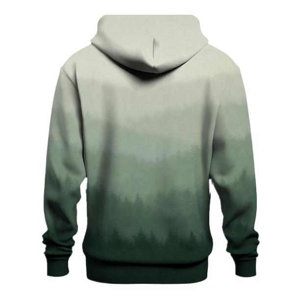 Fogbound Forest Gradient zip-up hoodies