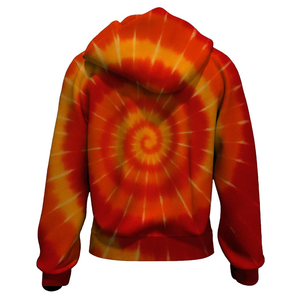 Solar Flare Spiral Overdye heavyweight hoodies