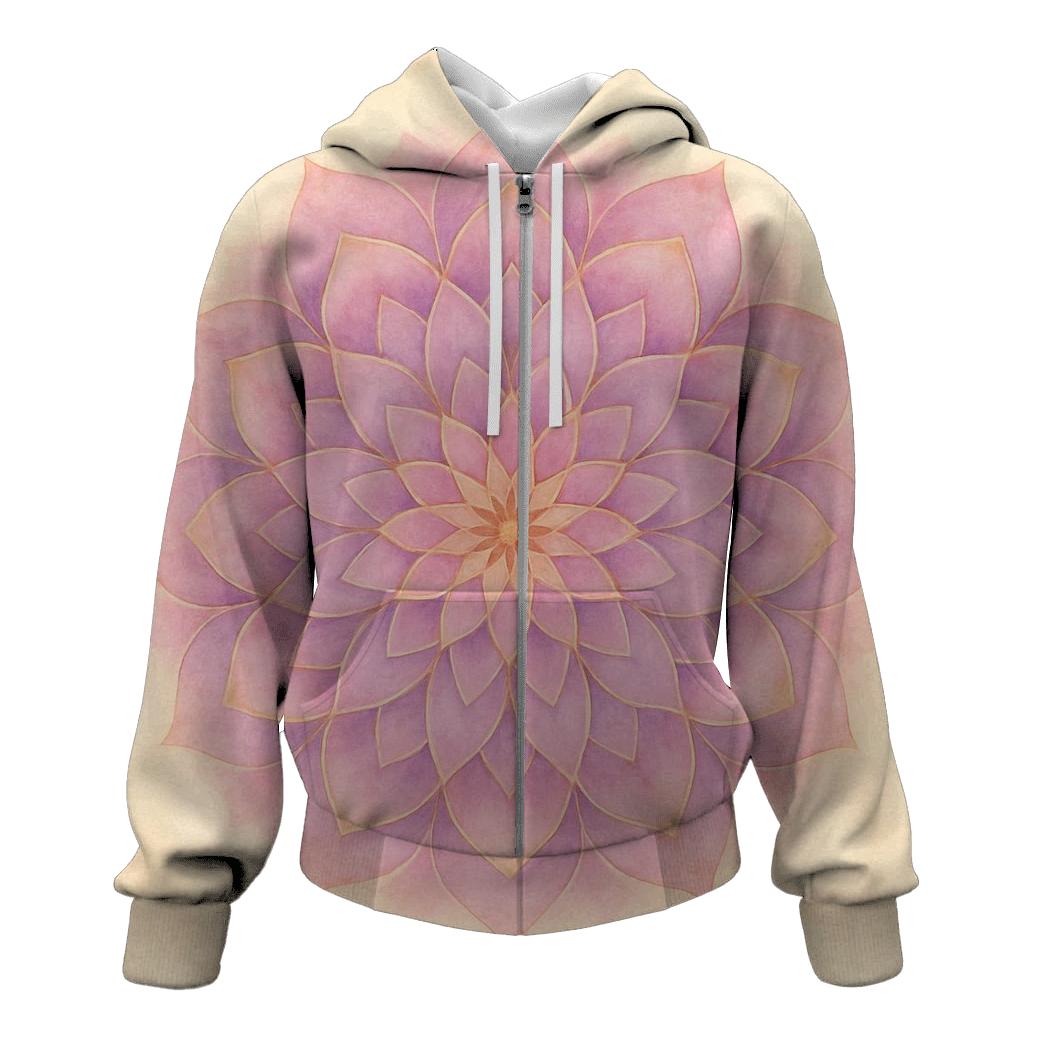 Awakening Petal Mandala designer hoodies