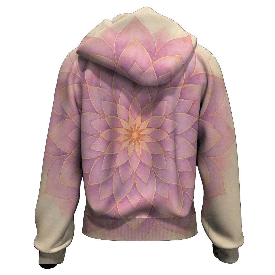 Awakening Petal Mandala designer hoodies