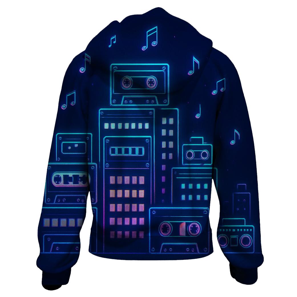 Neon Mixtape Skyline printed hoodies