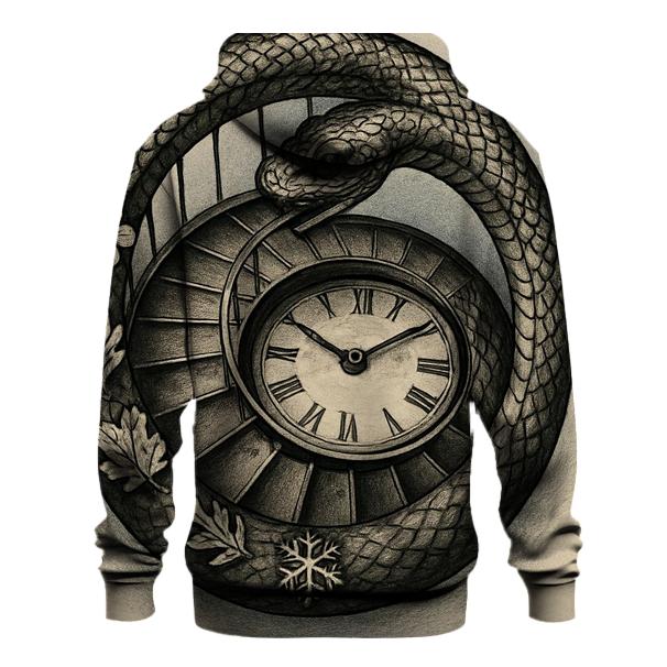 Time Spiral Ouroboros Staircase zip-up hoodies