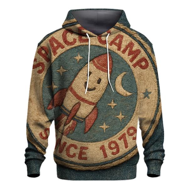 Weathered Space Camp Patch Emblem custom hoodies