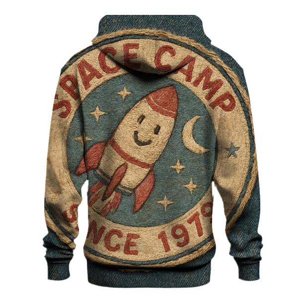 Weathered Space Camp Patch Emblem custom hoodies