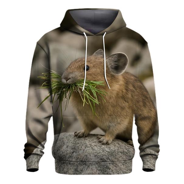 Talus Watch Pika Foraging printed hoodies