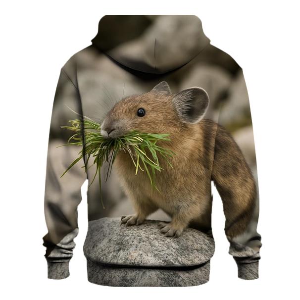 Talus Watch Pika Foraging printed hoodies