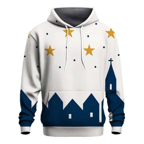 Silent Night Village Silhouette lightweight hoodies
