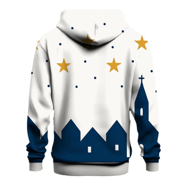 Silent Night Village Silhouette lightweight hoodies