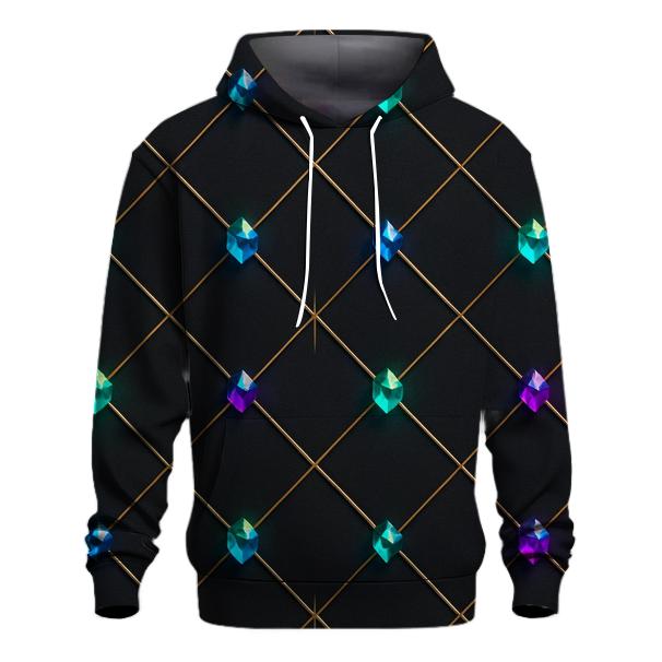 Charcoal Gem Lattice lightweight hoodies