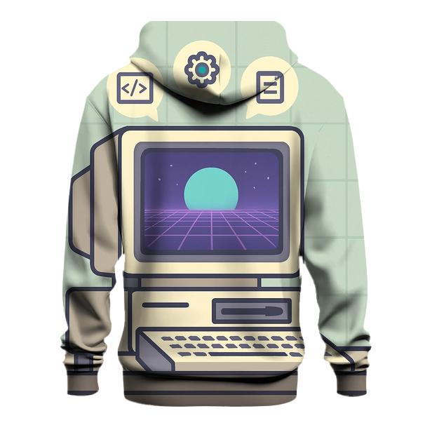 Retro Computer Dream Grid lightweight hoodies