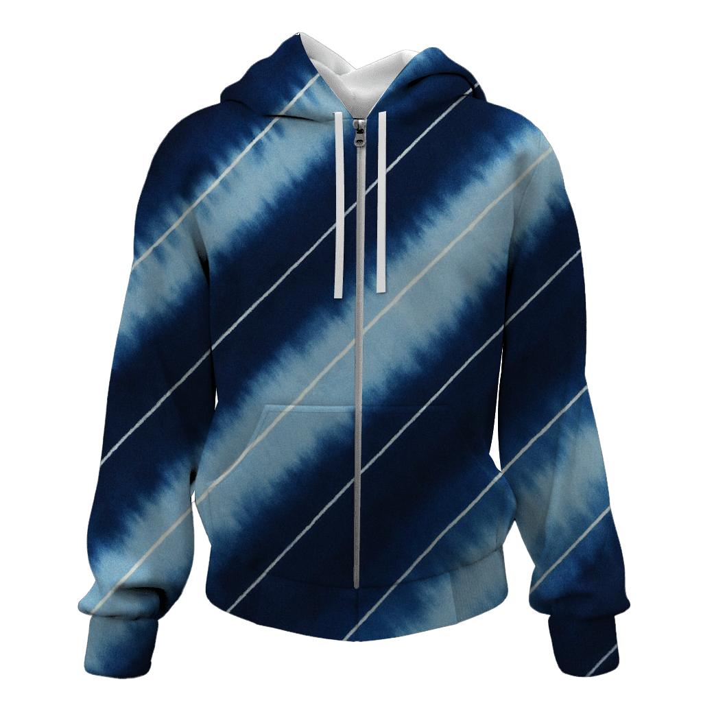 Indigo Arashi Storm Diagonals lightweight hoodies