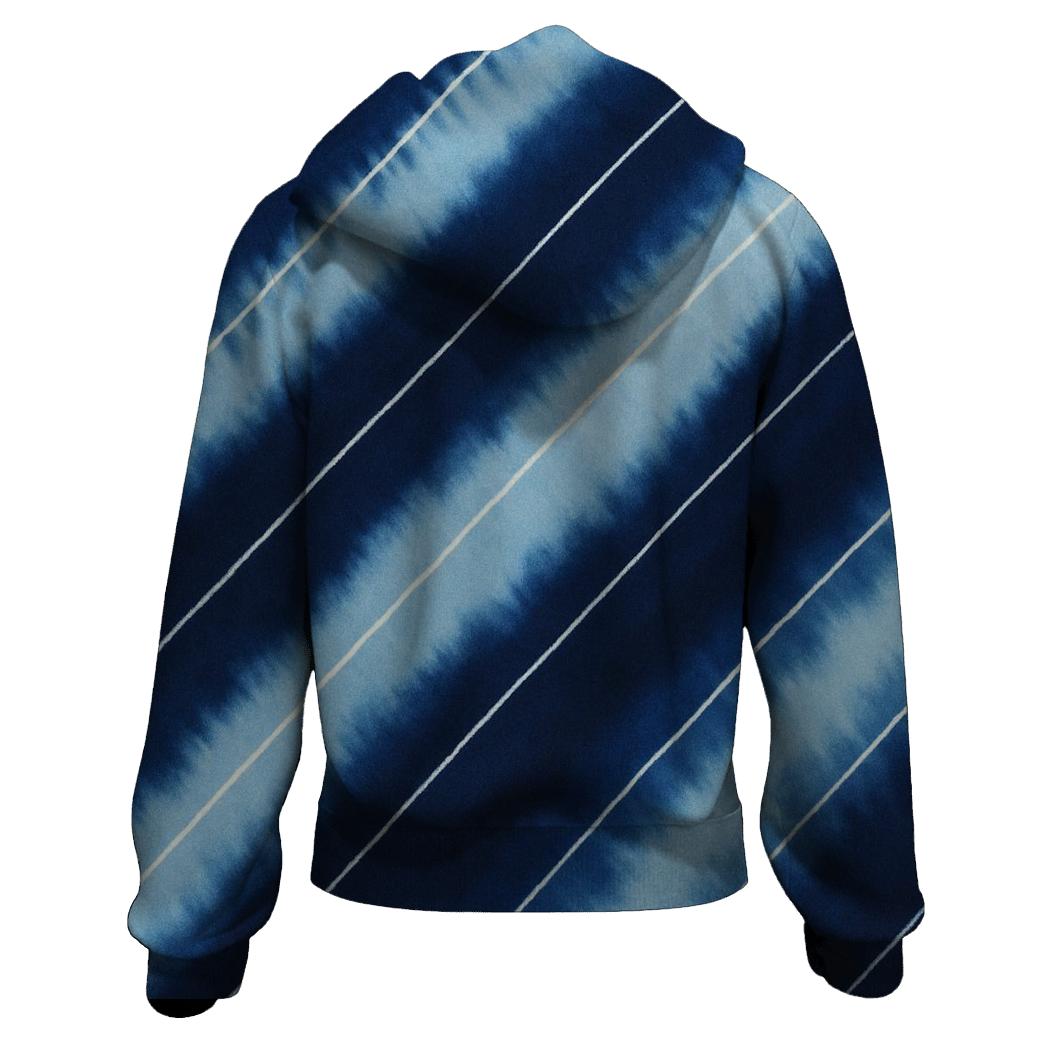 Indigo Arashi Storm Diagonals lightweight hoodies