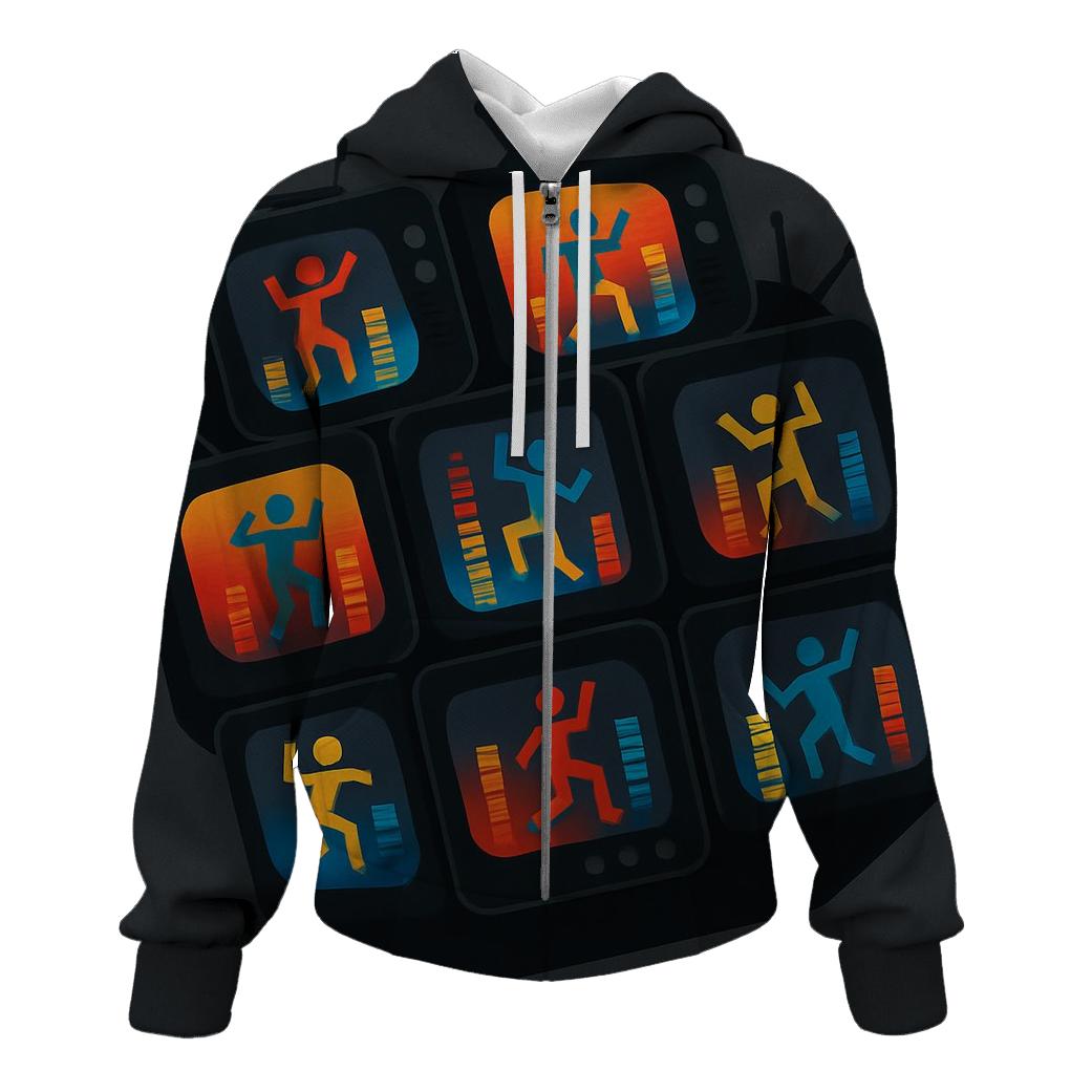 Retro TV Dance Floor designer hoodies