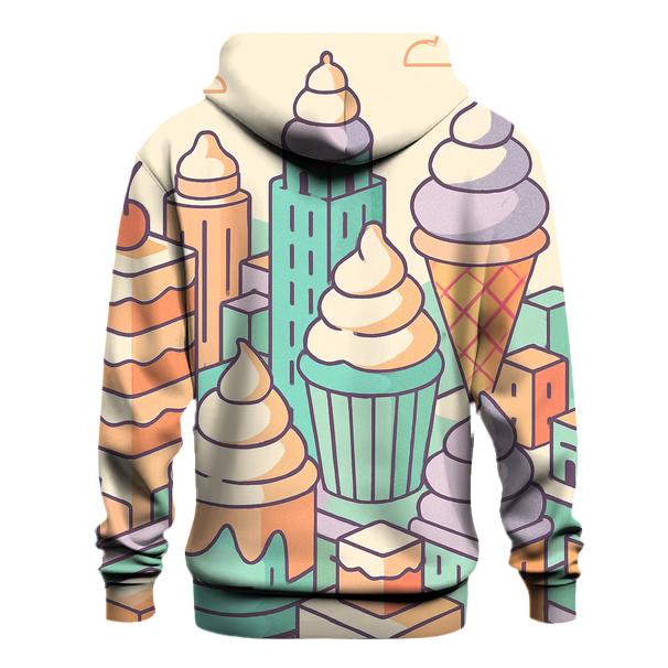 Retro Futurist Dessert City designer hoodies