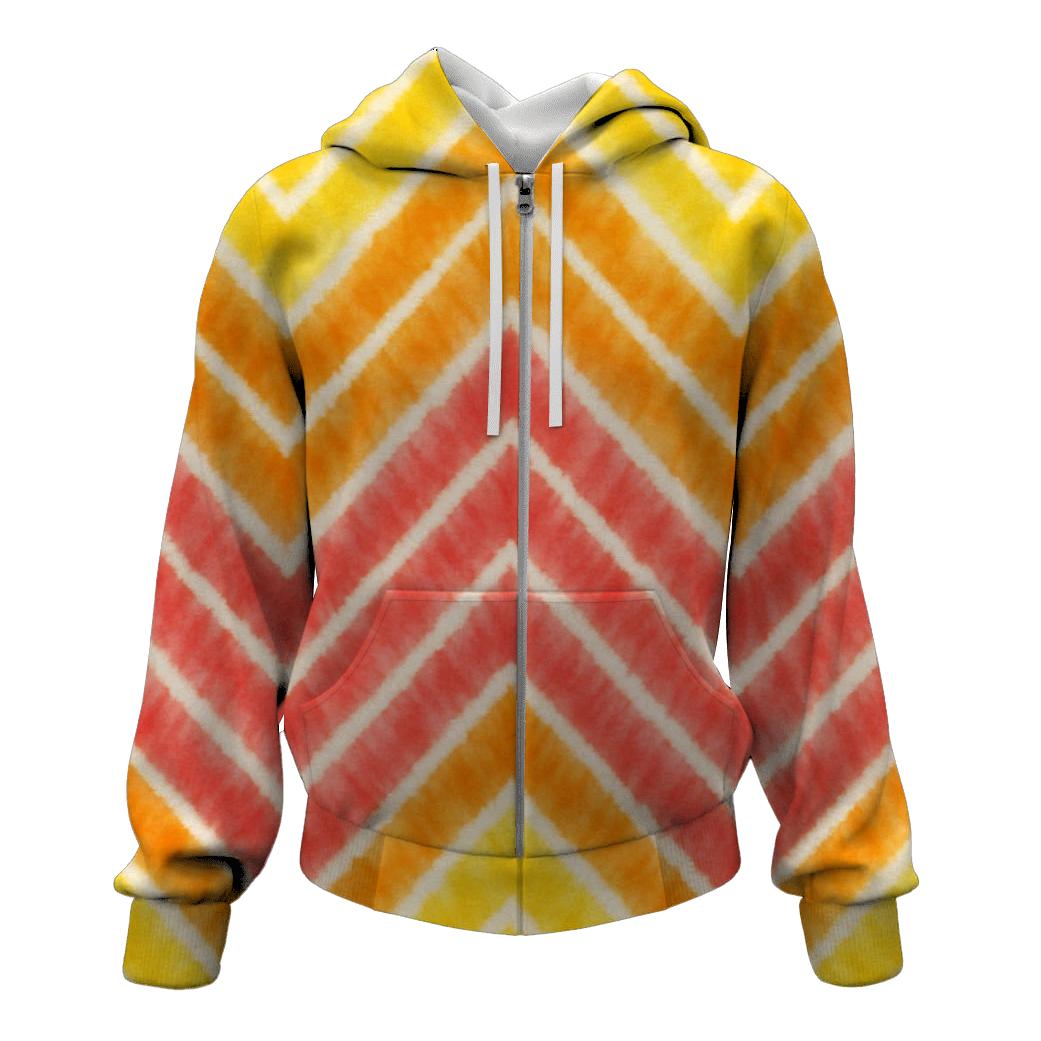 Citrus Sunrise Accordion Chevron designer hoodies