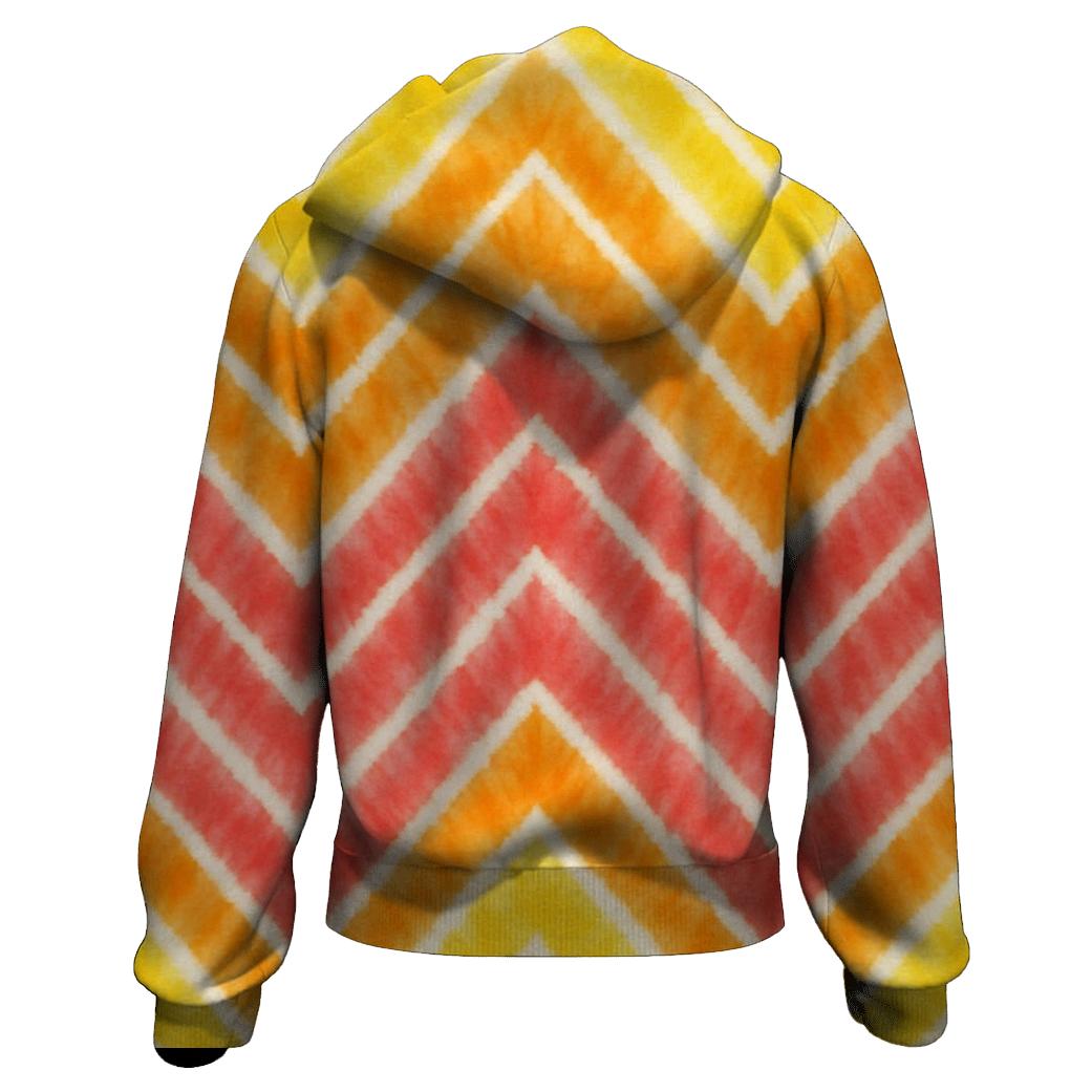 Citrus Sunrise Accordion Chevron designer hoodies