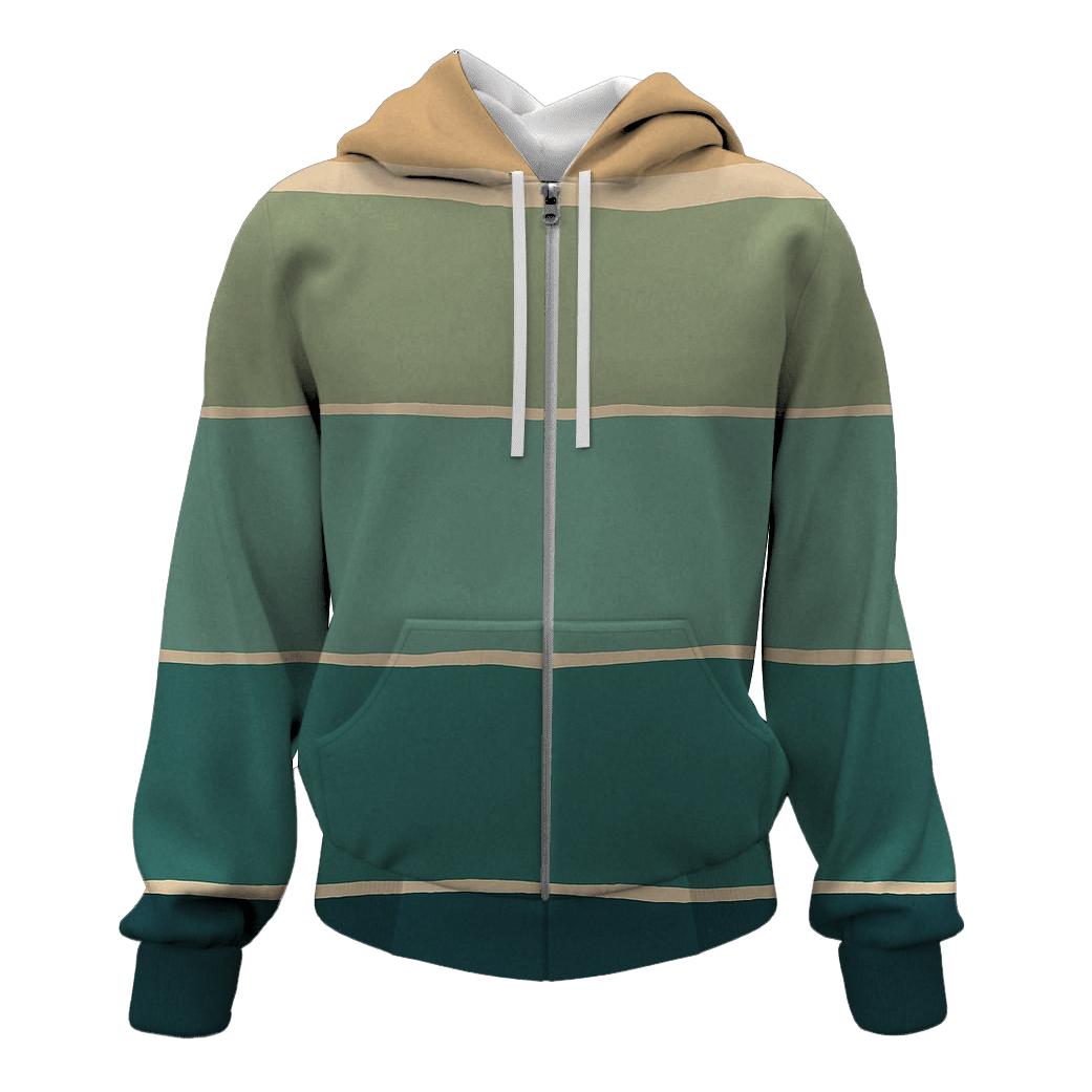 Ring Plane Horizon Belts zip-up hoodies