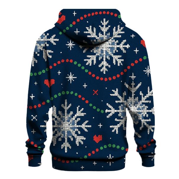 Midnight Snowflake Disco Garland Design heavyweight hoodies