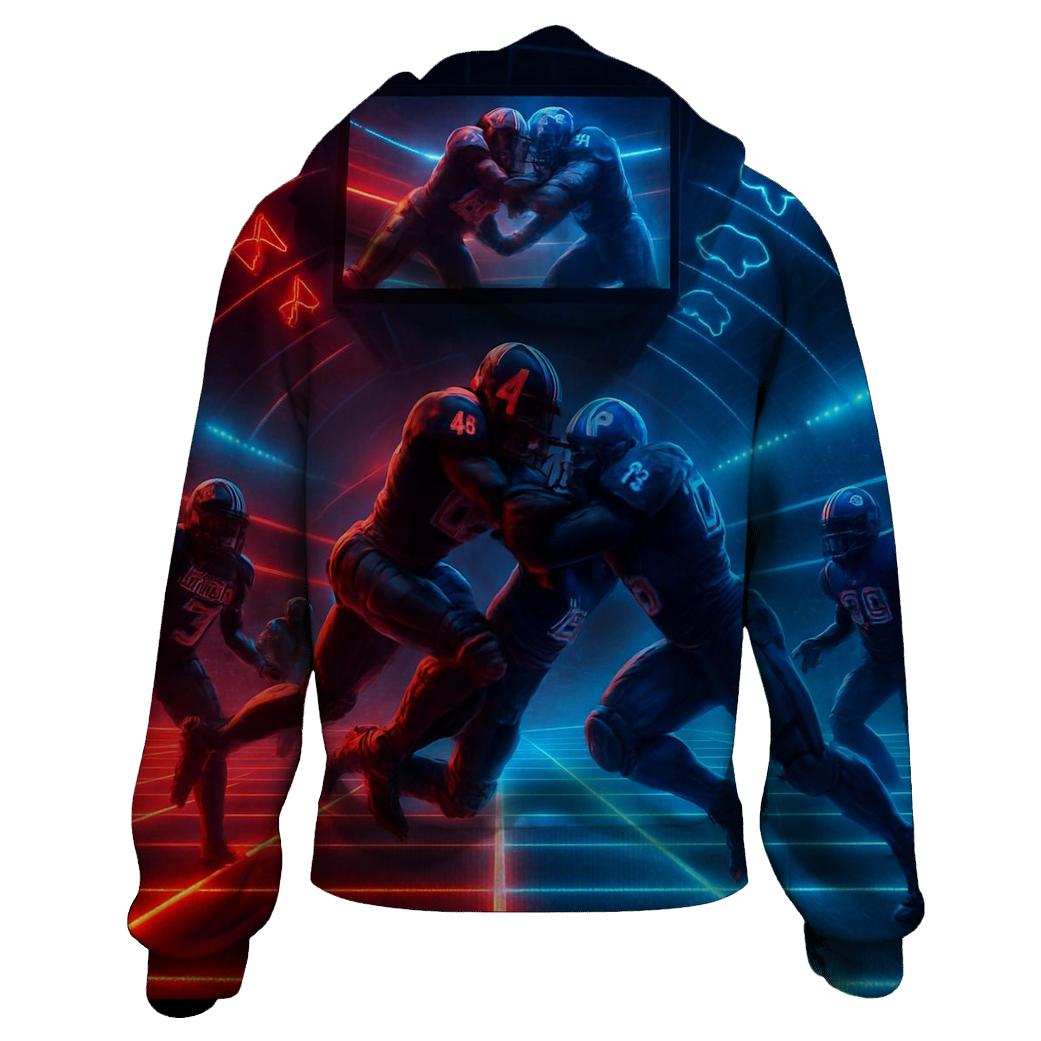 Neon Night Dome Showdown zip-up hoodies