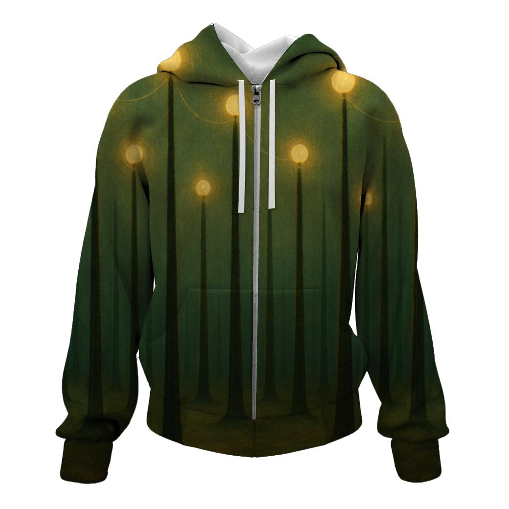 Forest Of Living Prayers zip-up hoodies