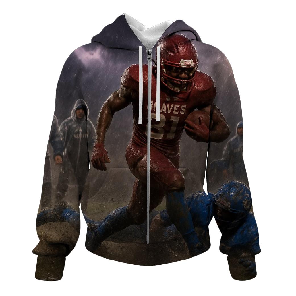 Rain Soaked Rivalry At Dusk graphic hoodies