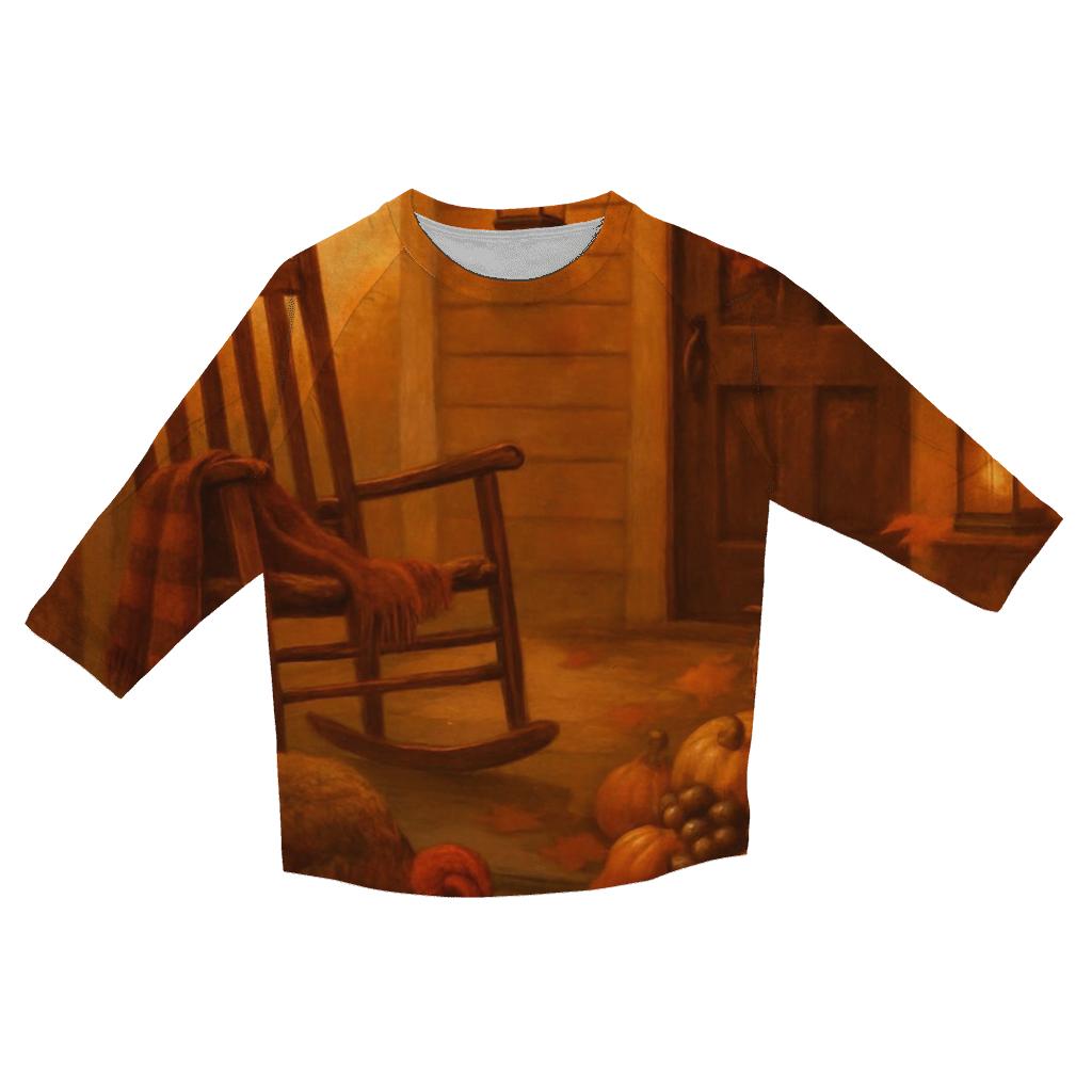 Golden Harvest Porch Gathering casual three quarter sleeve shirts