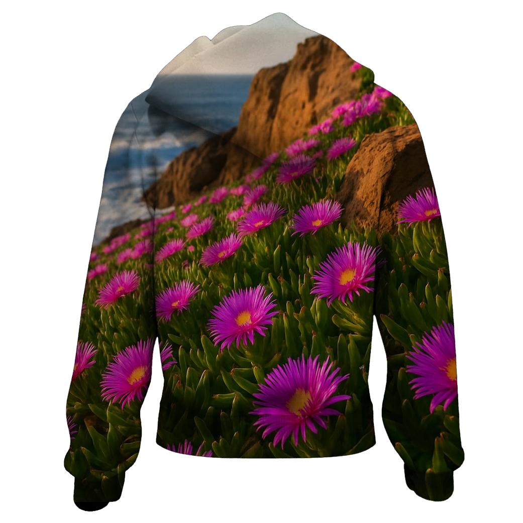 Coastal Ice Plant Carpet At Clifftop premium hoodies