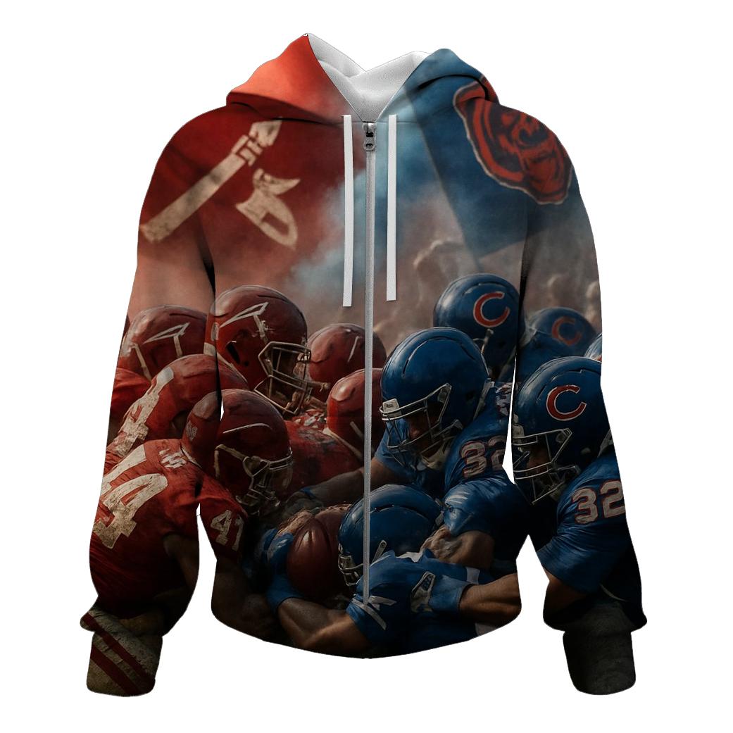 Halftime Siege Of The Endzone zip-up hoodies