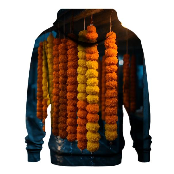 Monsoon Marigold Garlands At Dawn lightweight hoodies