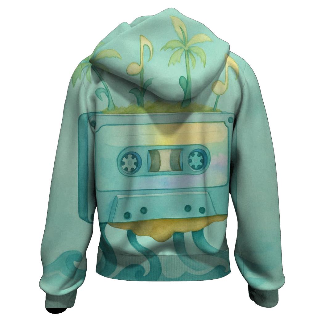 Floating Tape Island graphic hoodies