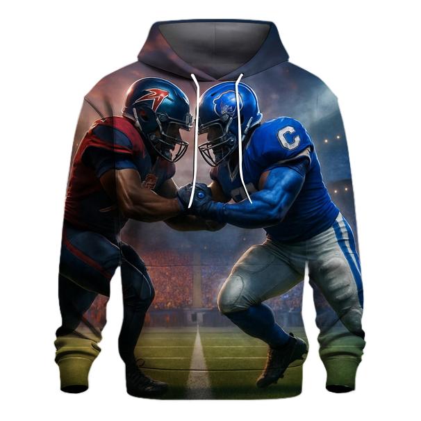 Gridiron Clash Under Dual Banners graphic hoodies