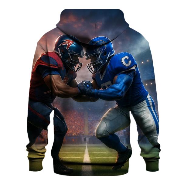 Gridiron Clash Under Dual Banners graphic hoodies