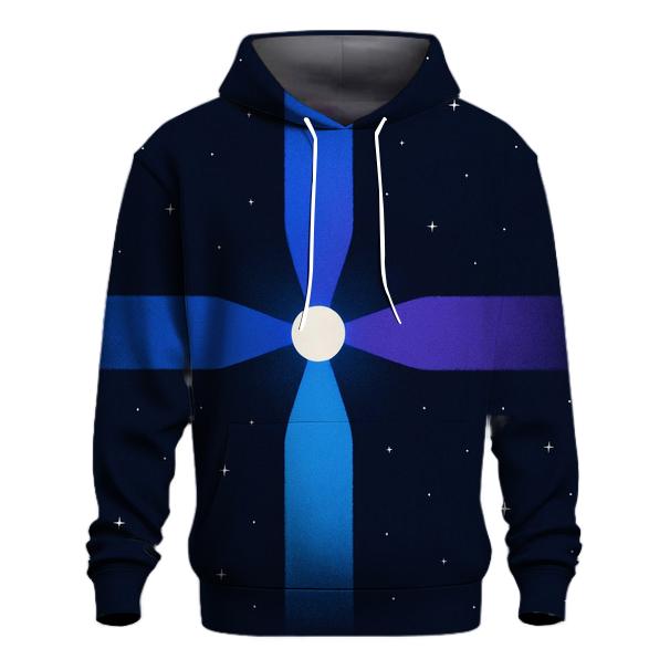 Pulsar Beam Quad Cross printed hoodies