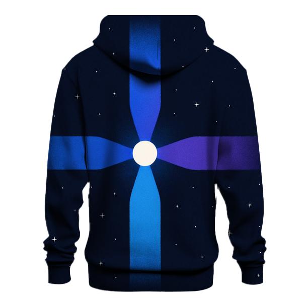 Pulsar Beam Quad Cross printed hoodies