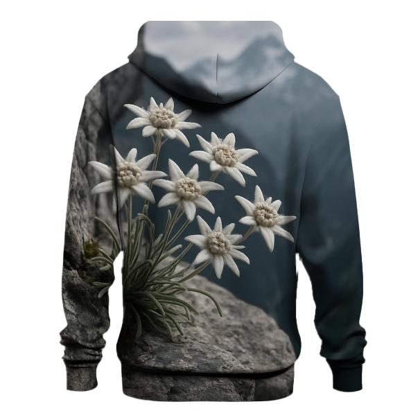 Alpine Edelweiss On Wind Carved Ridge printed hoodies