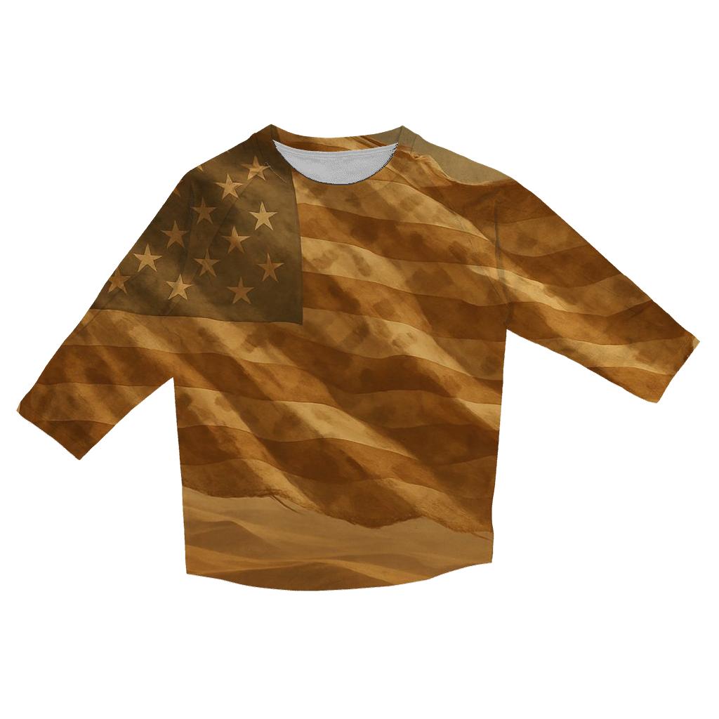 Desert Camo Stars On The Wind stylish quarter sleeve tops