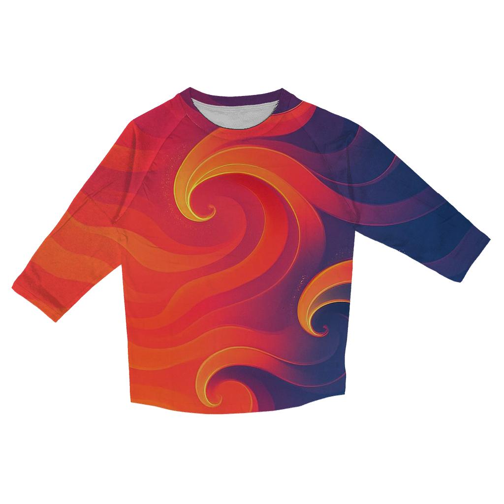 Crimson Tides Of The Sky personalized 3/4 sleeve tees