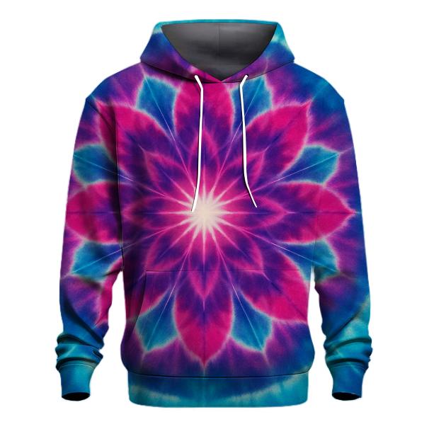 Magenta Cyan Mandala Burst hoodie trends