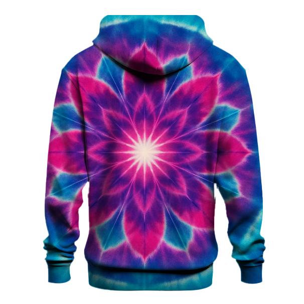 Magenta Cyan Mandala Burst hoodie trends